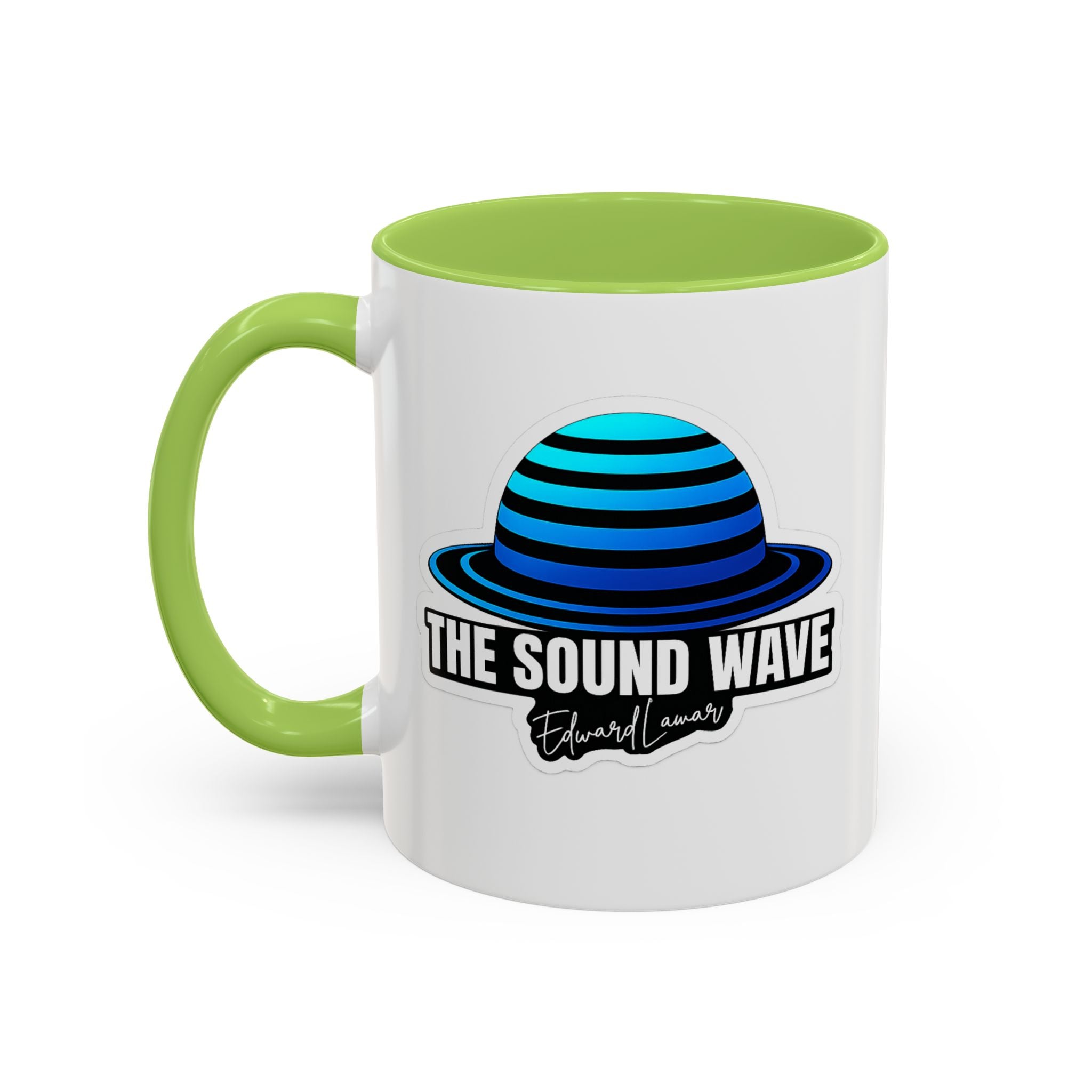 Accent Coffee Mug — 'The Sound Wave' Blue Planet Logo (11/15oz)