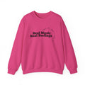 "Real Music Real Feelings" Crewneck Sweatshirt — Minimalist Music Lover Pullover
