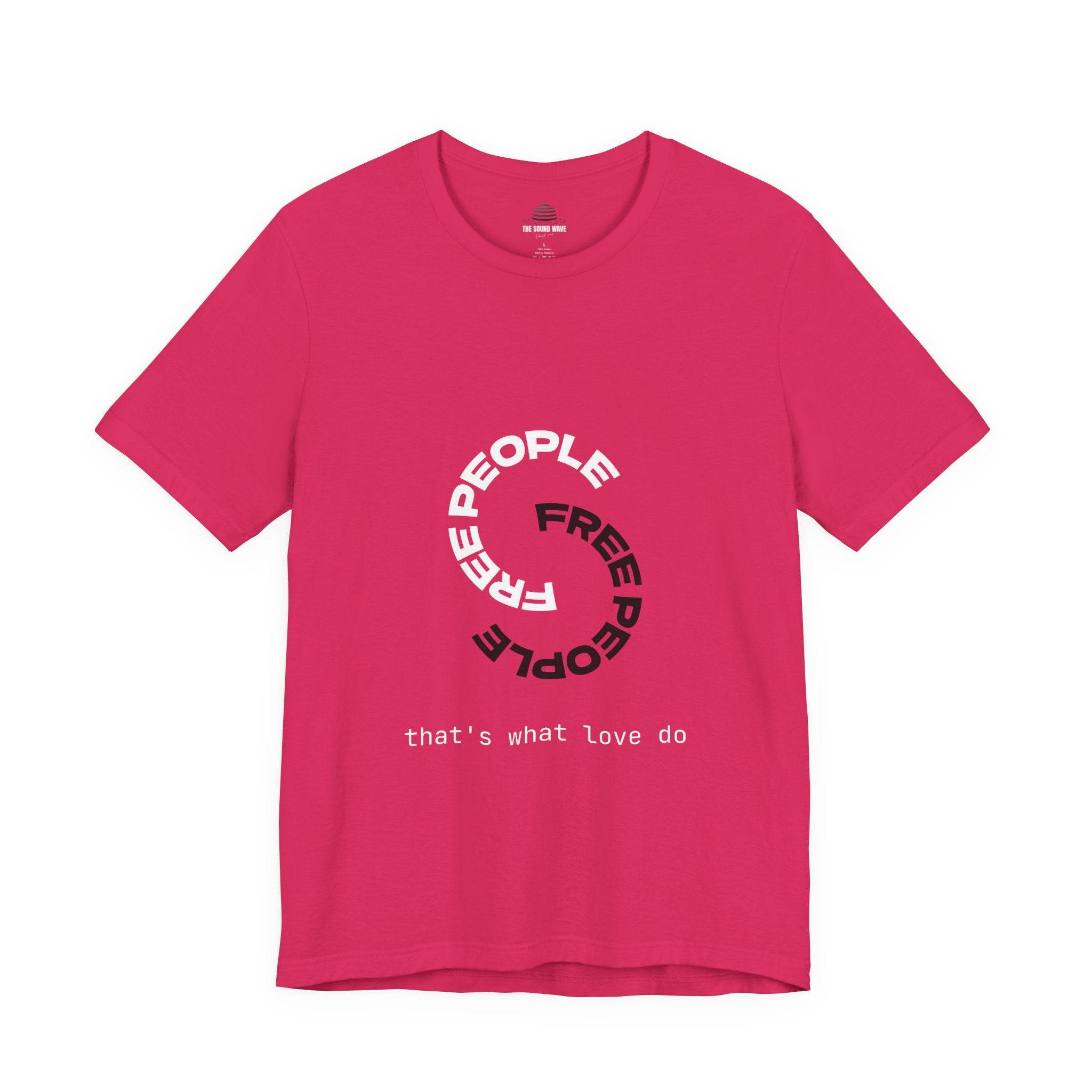 Free People Circle Tee — "that's what love do" Minimalist Graphic T-Shirt